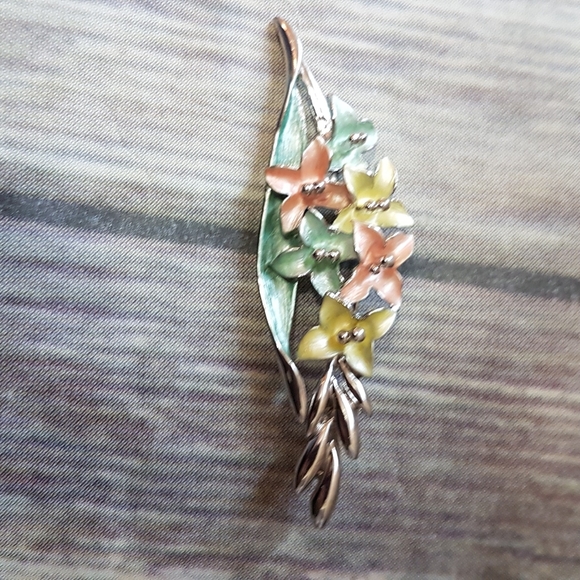 Vintage enameled brooch - Picture 4 of 4